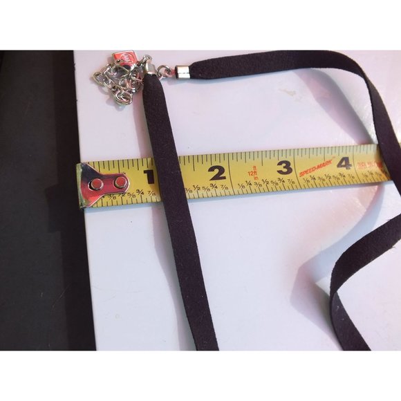 NW Choker Style Black Necklace With Extender Chain, Fashion Jewelry - Picture 4 of 5